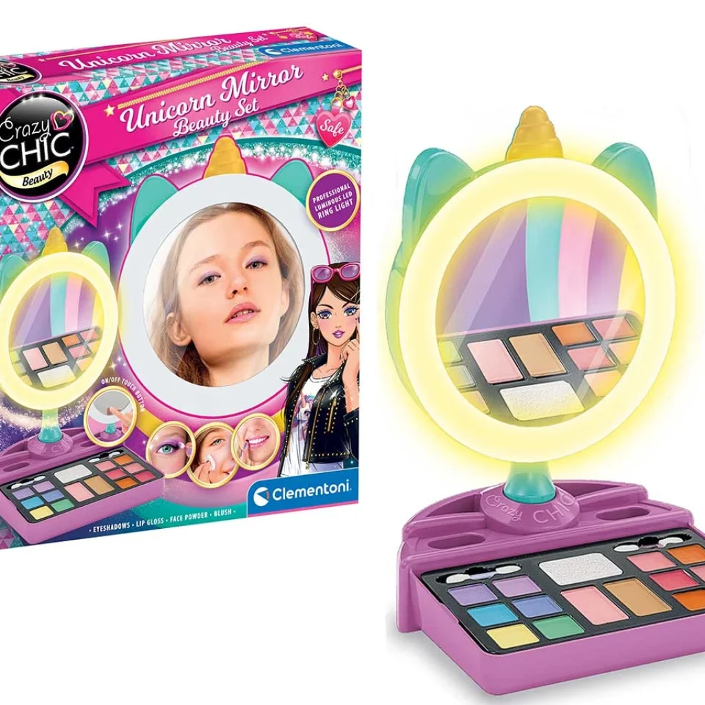 Clementoni Crazy Chic Unicorn Mirror Beauty Set