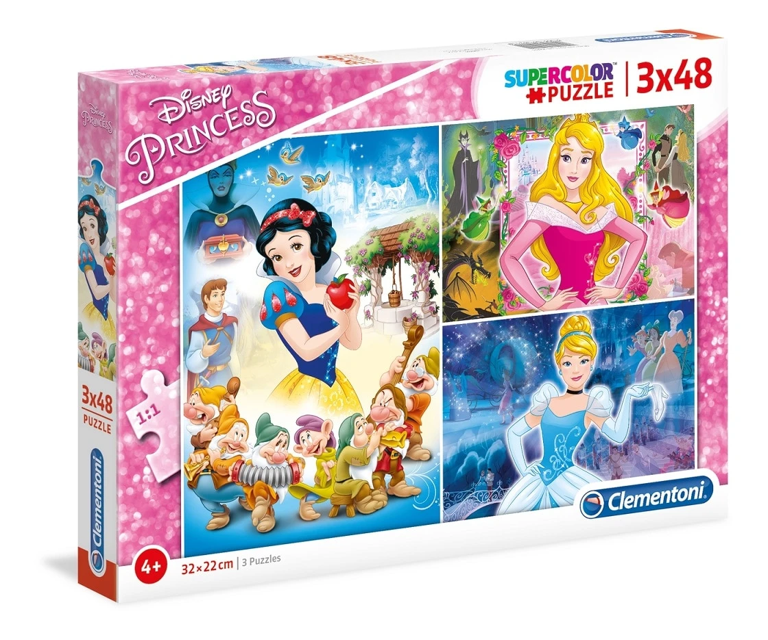 Clementoni Disney Princess Puzzle 3 x 48 Pieces