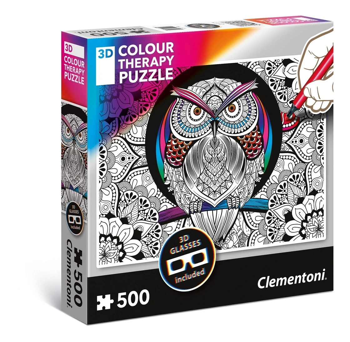 Clementoni 3D Colour Therapy - 500Pcs
