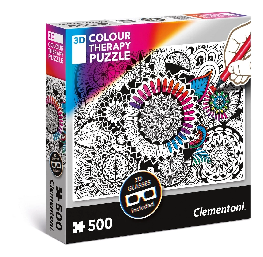 Clementoni 3D Colour Therapy - 500Pcs
