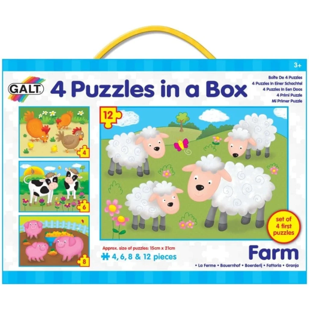 Galt 4 Puzzles In a Box - Farm