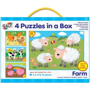 Galt 4 Puzzles In a Box - Farm