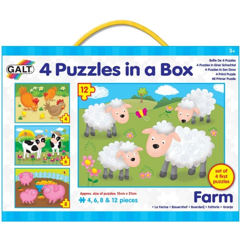 Galt 4 Puzzles In a Box - Farm