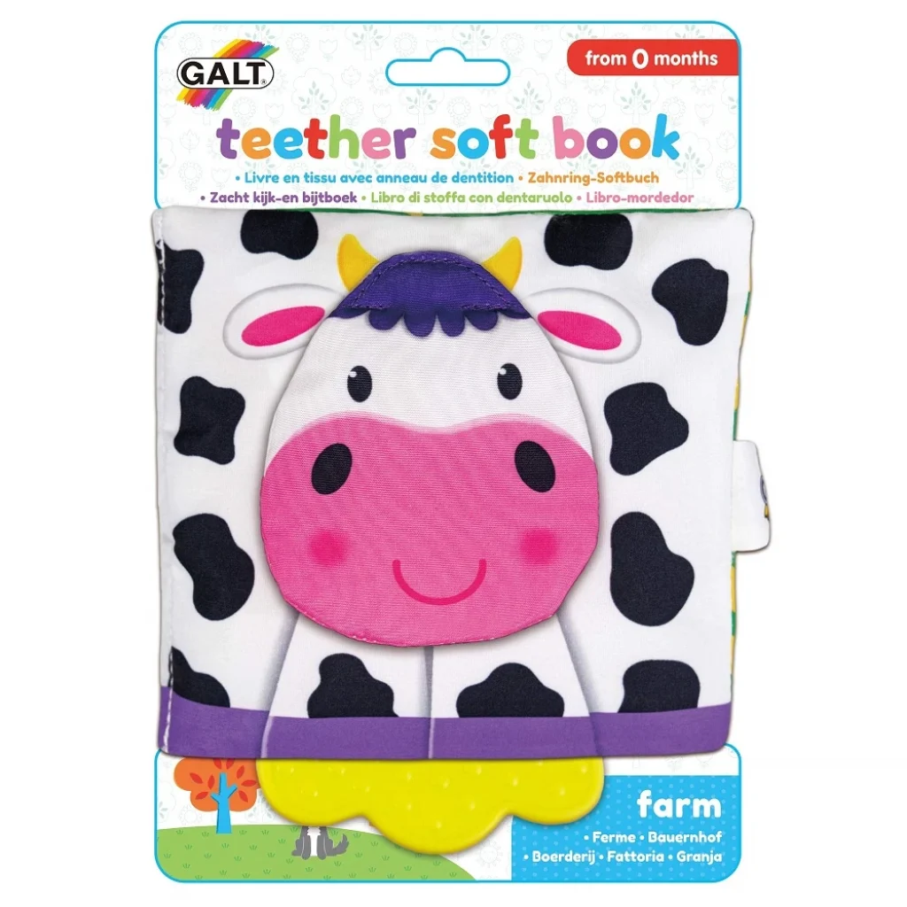 Galt Teether Soft Book - Farm