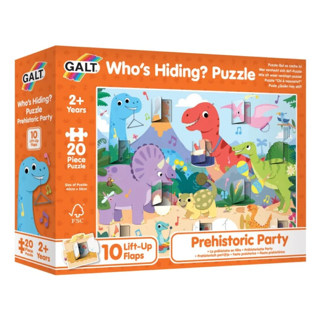 Whos Hiding? Puzzle Prehistoric Party
