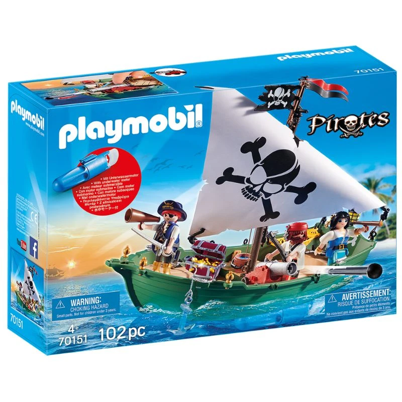 Playmobil Pirate Ship Underwater Engine Playset