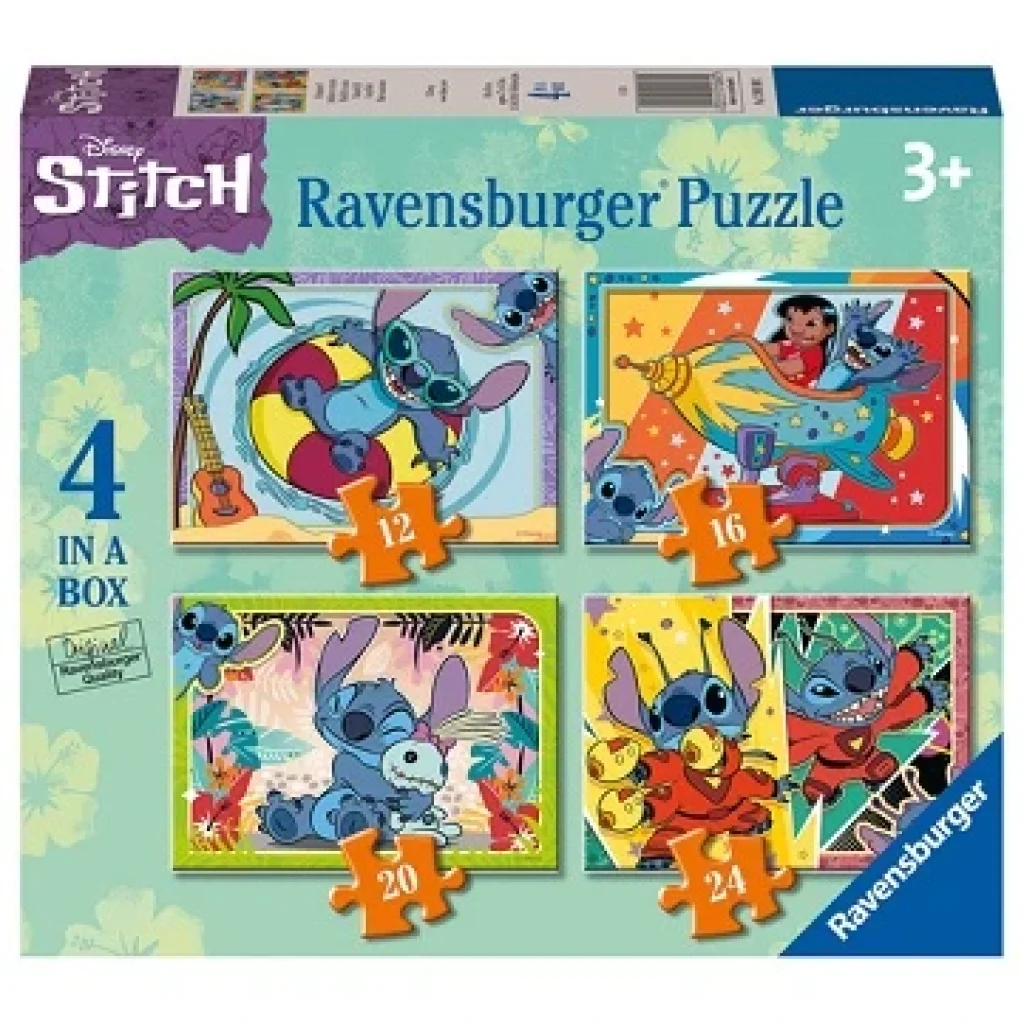 Disney Stitch 4 in a Box Stitch Puzzles