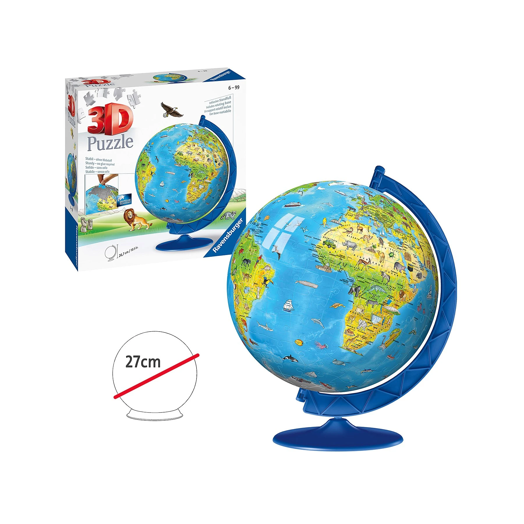 Ravensburger World Globe 3D Jigsaw Puzzle - 180pc