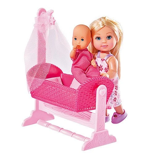 Evi Love Doll With Baby & Cradle Assorted Designs
