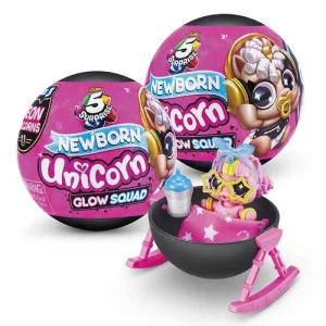 5 Surprise Newborn Unicorn Glow Squad Mystery Cap