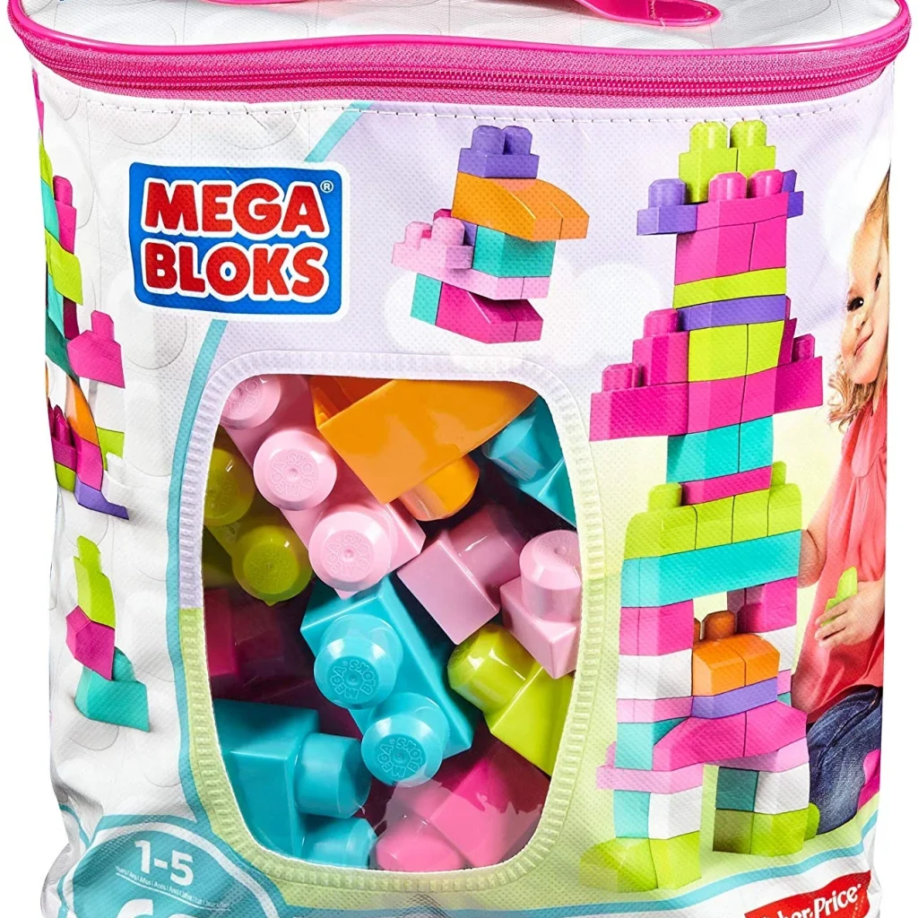 Mega Blocks Pink First Builders  - 60 Pieces