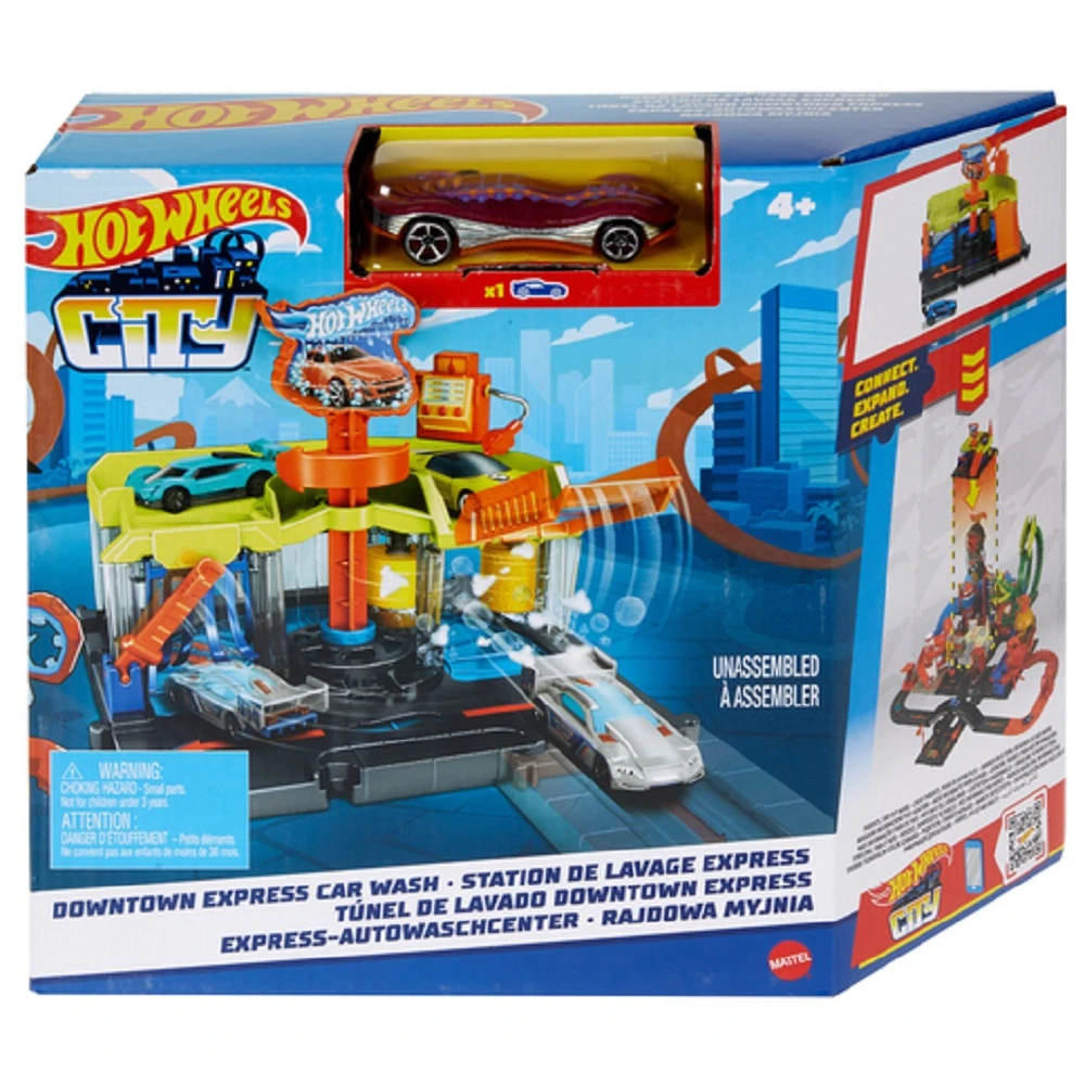 HW City Downtown Express Car Wash Playset