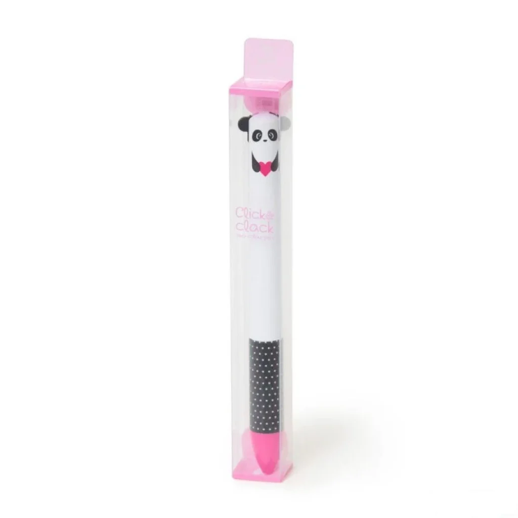 2 Colour Pen Pink & Black - Panda
