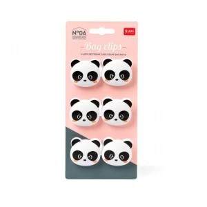 Bag Clips x 6 Pcs - Panda