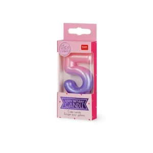 Cake Candle - 5 - Pink