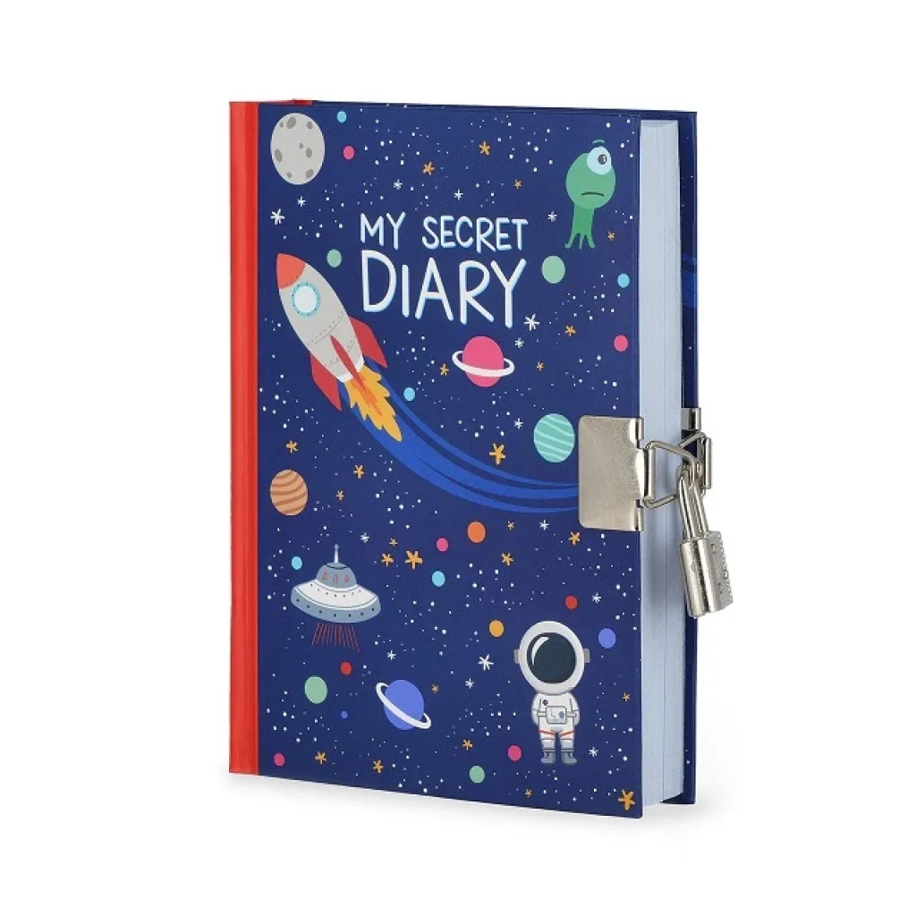 Secret Diary With Padlock - Space