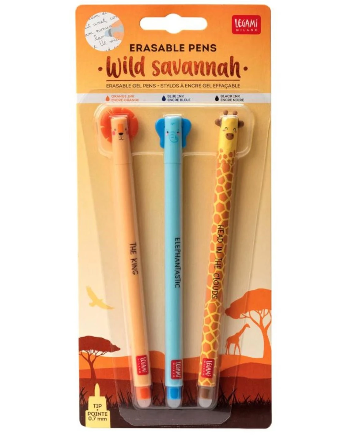 Erasable Gel Pens x 3 Pcs