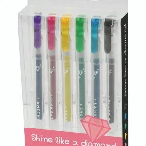 Set of 6 Glitter Gel Pens