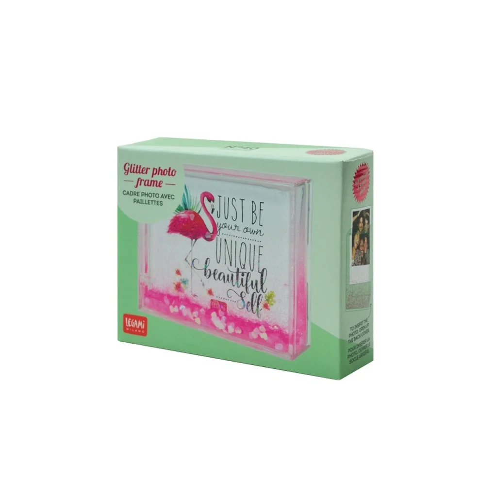 Glitter Photo Frame - Pink Flamingo