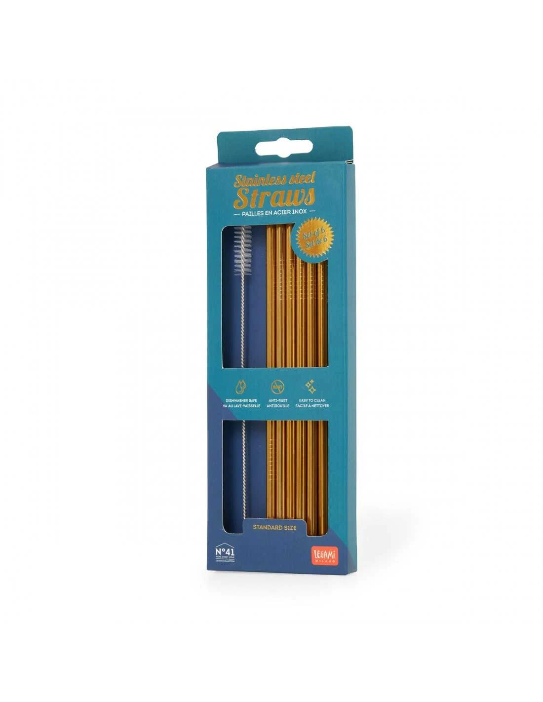 Stainless Steel Straws x 6 - Large