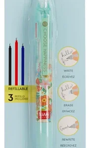 Erasable Pen 3 Colour - Flowers