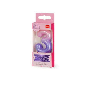 HAPPY BIRTHDAY CANDLE – CAKE CANDLE – 3 – PINK