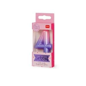 HAPPY BIRTHDAY CANDLE -CAKE CANDLE – 4 – PINK