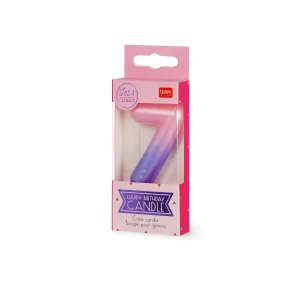 HAPPY BIRTHDAY CANDLE -CAKE CANDLE – 7 – PINK
