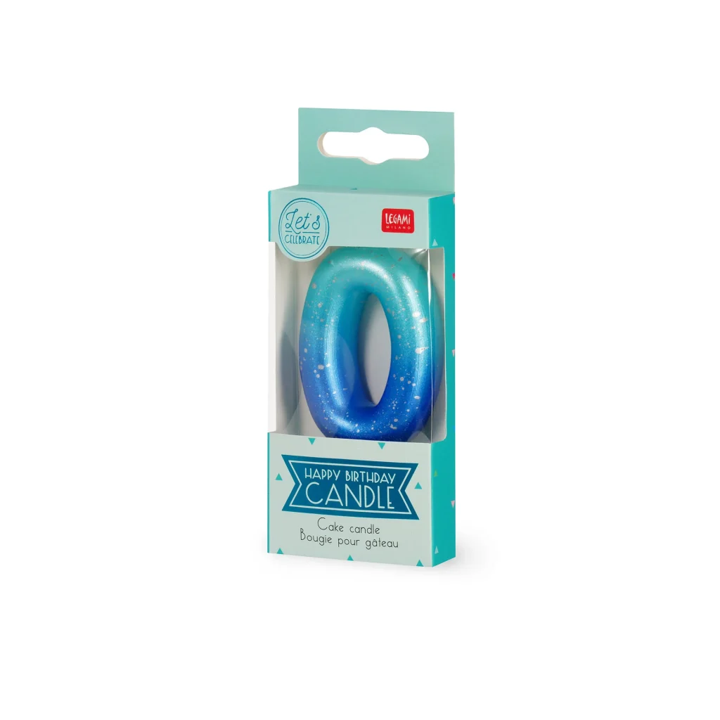 HAPPY BIRTHDAY CANDLE -CAKE CANDLE - 0 - BLUE