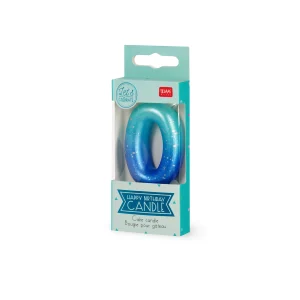 HAPPY BIRTHDAY CANDLE -CAKE CANDLE – 0 – BLUE