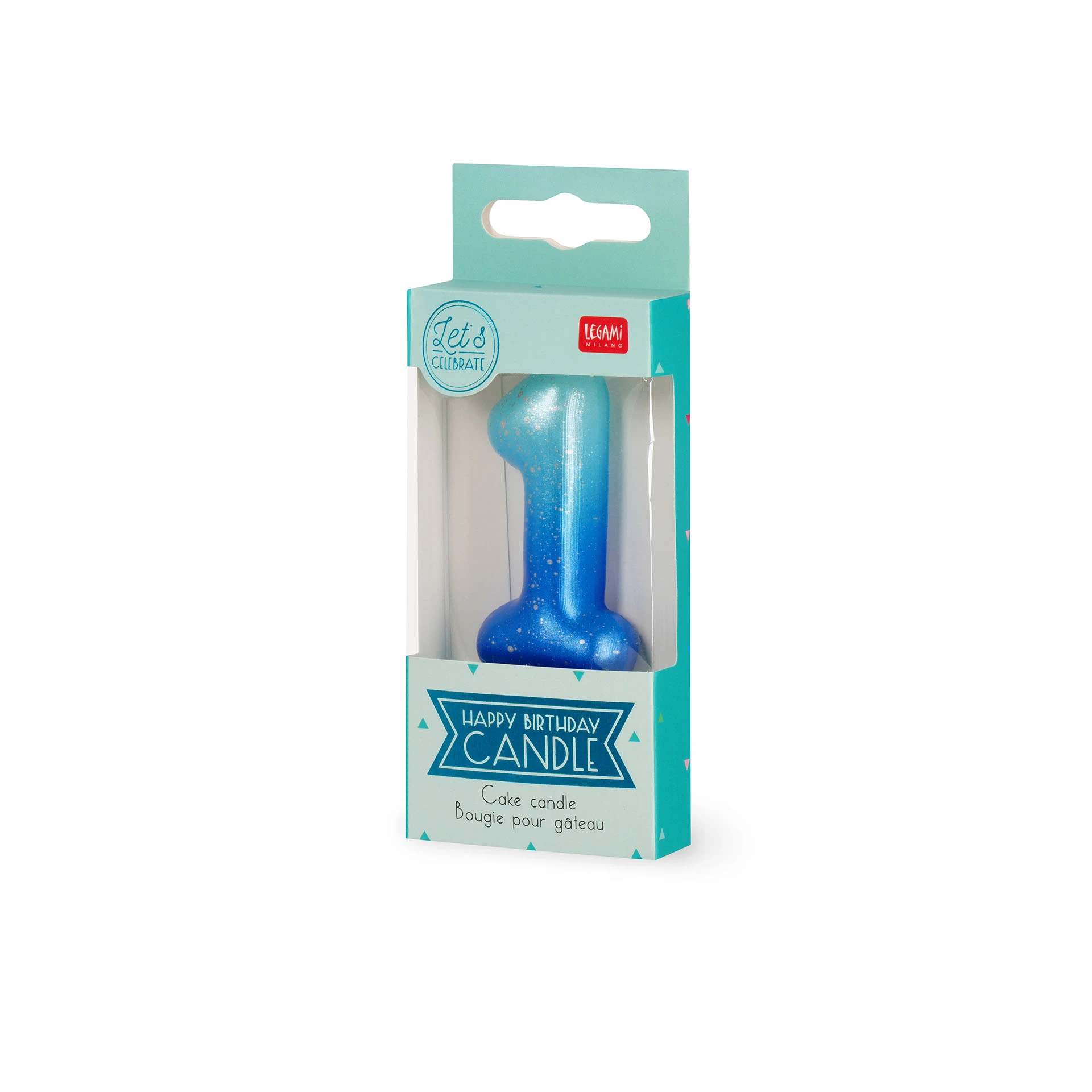 HAPPY BIRTHDAY CANDLE - CAKE CANDLE - 1 - BLUE