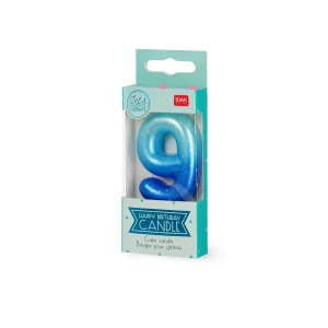 HAPPY BIRTHDAY CANDLE -CAKE CANDLE – 9 – BLUE