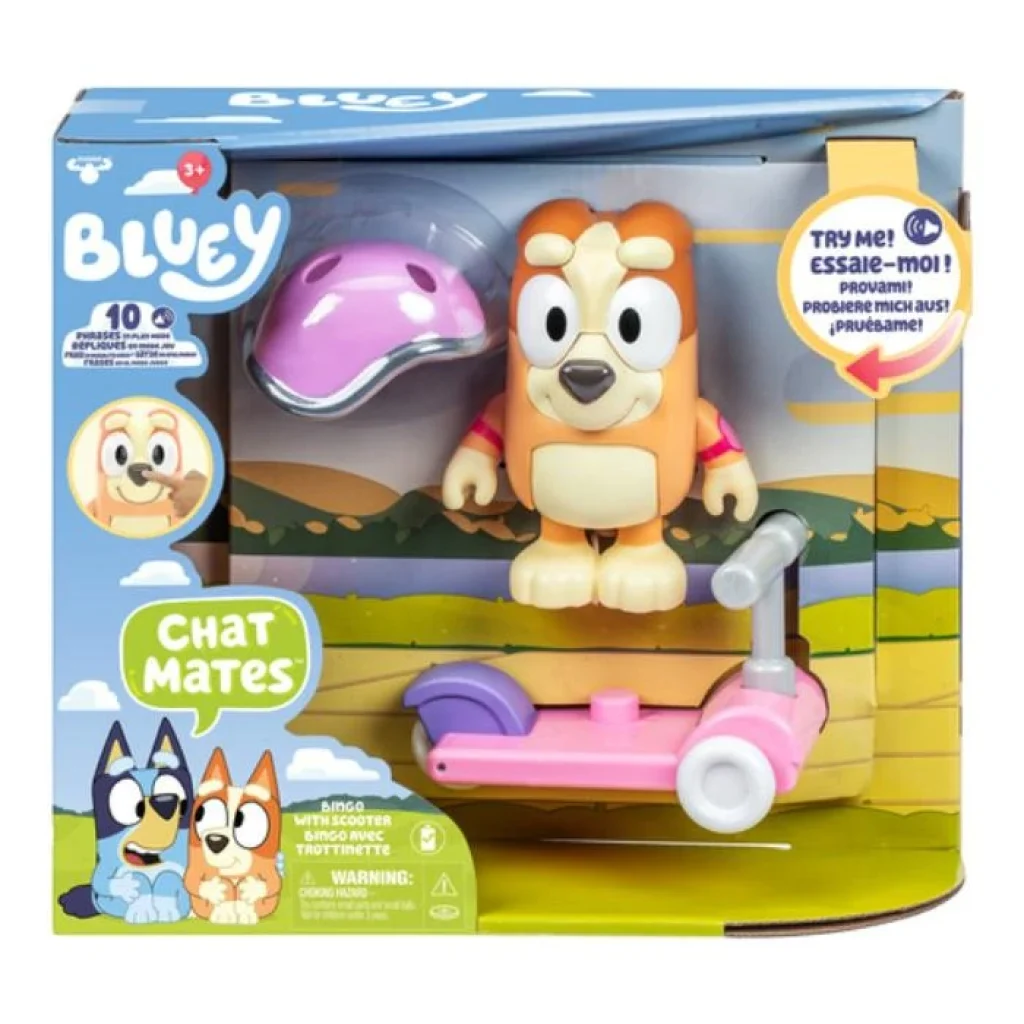 Bluey Chat Mates Bingo With Scooter Figure
