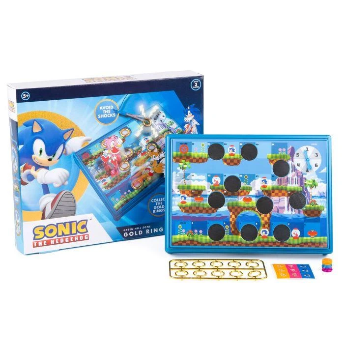 Sonic The Hedgehog-Green Hill Zone Gold Ring Game - Junior's Toyshop