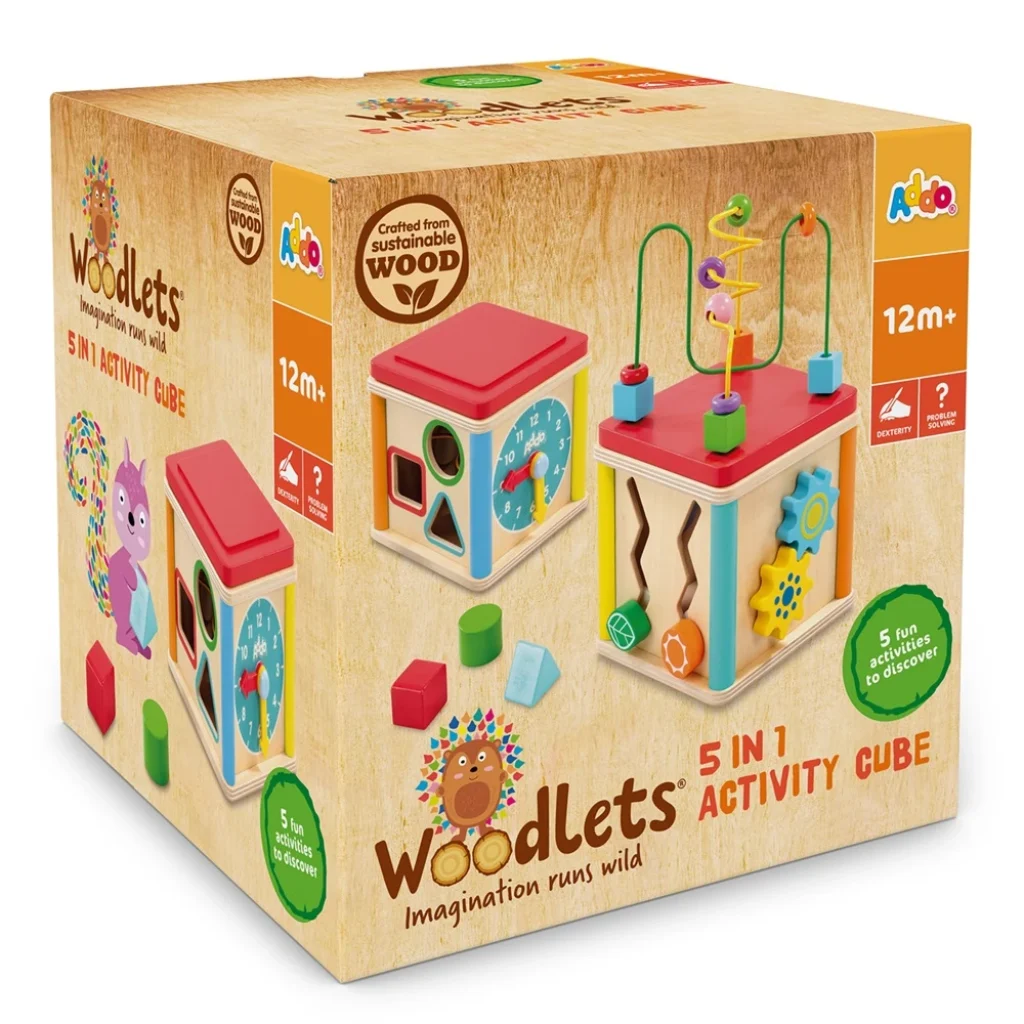 Addo Woodlets 5-in-1 Activity Cube