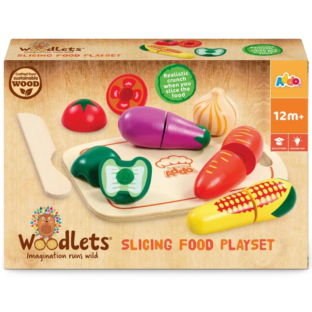 Addo Woodlets Slicing Food Playset - Vegetables
