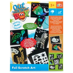 Out of the Box Foil Rainbow Scratch Art Craft Set