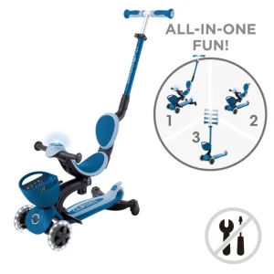 Globber Go.up Baby Lights 360 - Dr Blue/Pastel B