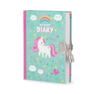 Secret Diary With Padlock - Unicorn