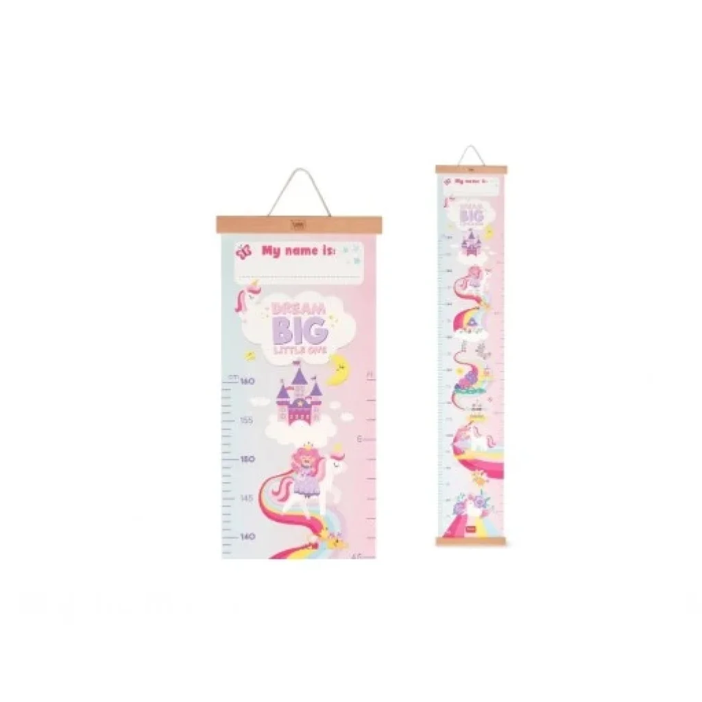 Wall-hanging Height Chart - Dream Big - Unicorn