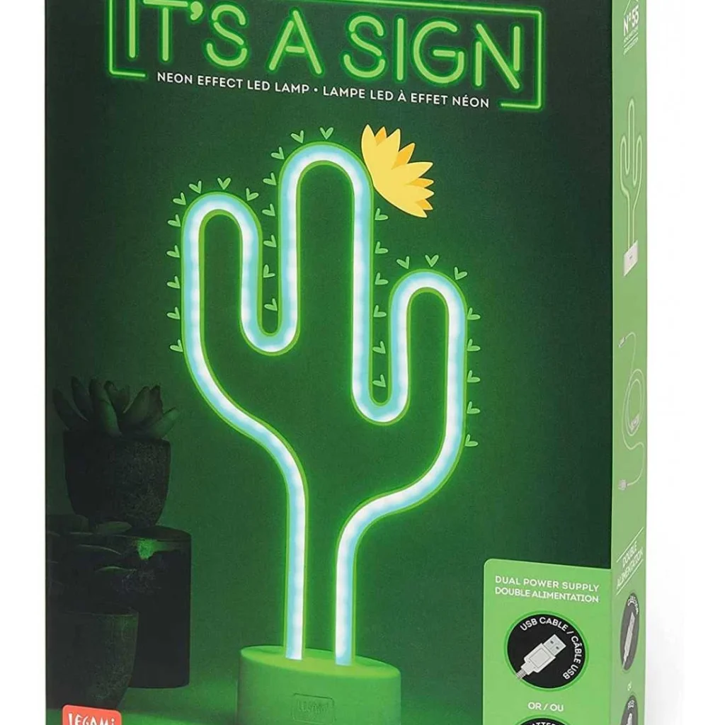 Neon Effect Led Lamp - Cactus