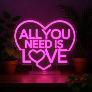 Sign Neon-Effect Led All You Need Is Love