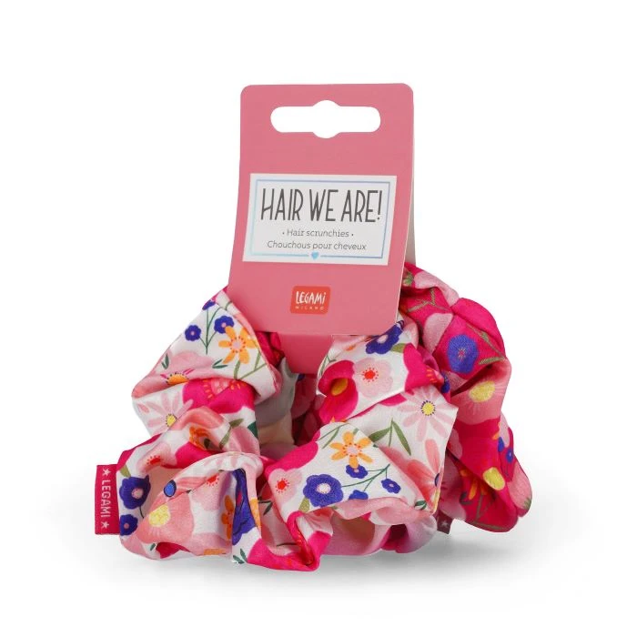 Hair We Are! - Set Of 3 Hair Scrunchies - Flowers