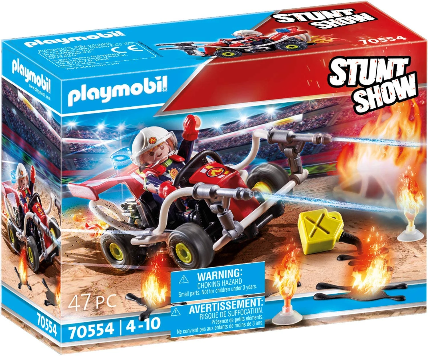 Playmobil Stunt Show Fire Quad Playset