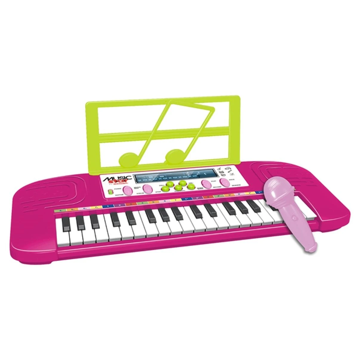 37-key Pink Keyboard With Microphone