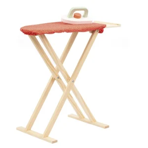 Wooden Ironing Board and Iron