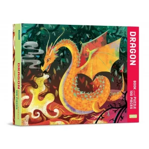Book & Giant Puzzle - Dragons 100 Pcs