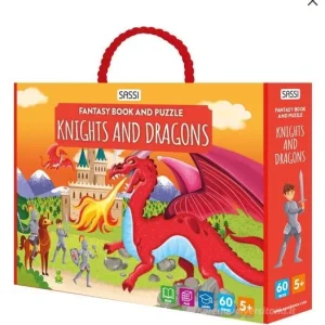 Fantasy Book & Puzzle - Knights & Dragons