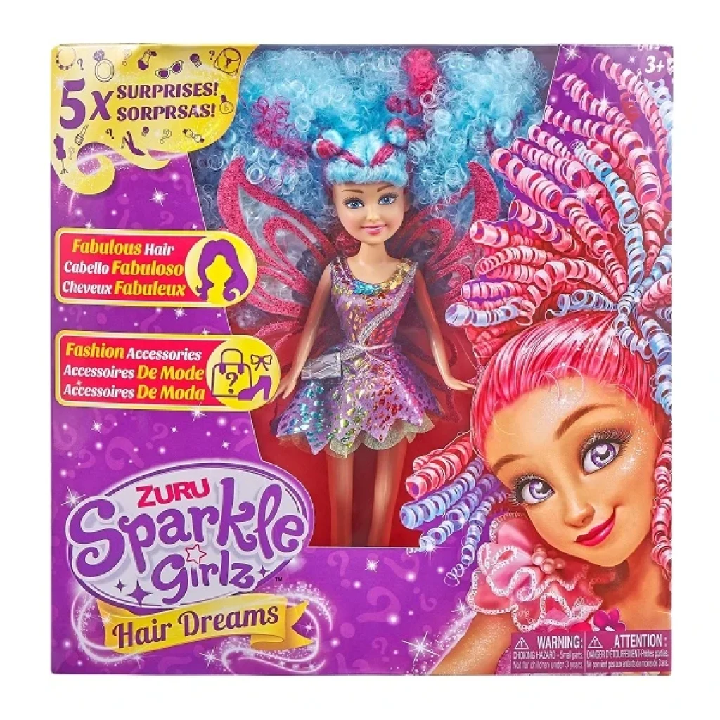 Sparkle Girlz Hair Dreams Doll by Zuru - Blue