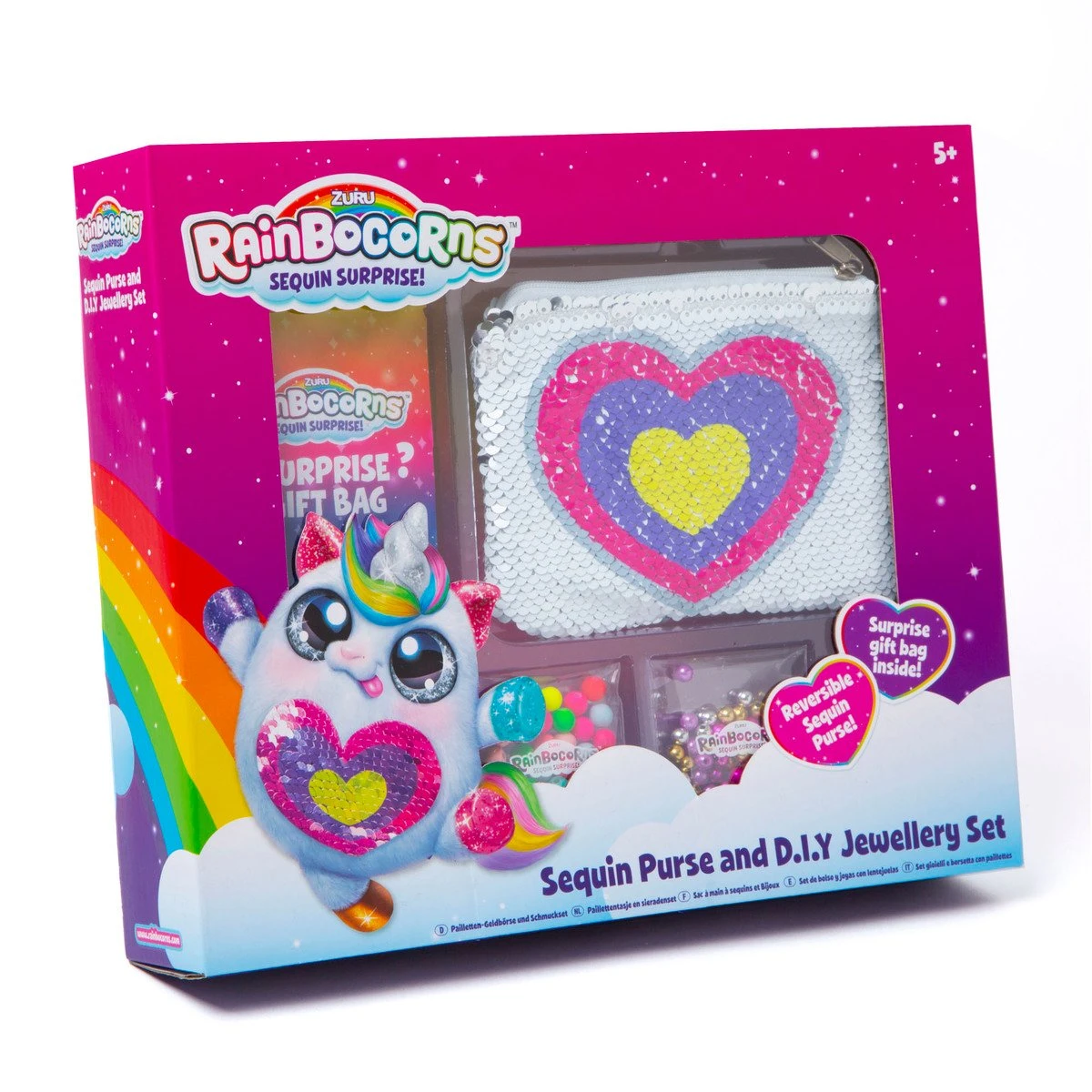 Rainbocorn Sequin Purse & D.I.Y Jewellery Set